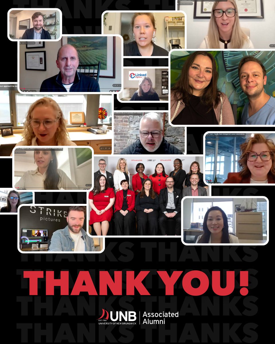 We're grateful to have hundreds of alumni volunteers who help improve our UNB community. From webinars to podcasts, events on campus to gatherings across Canada and around the world - you're a slice of our 100,000 reasons to be proud! Thank you! ❤️ 🖤 #ProudlyUNB #NVW2025