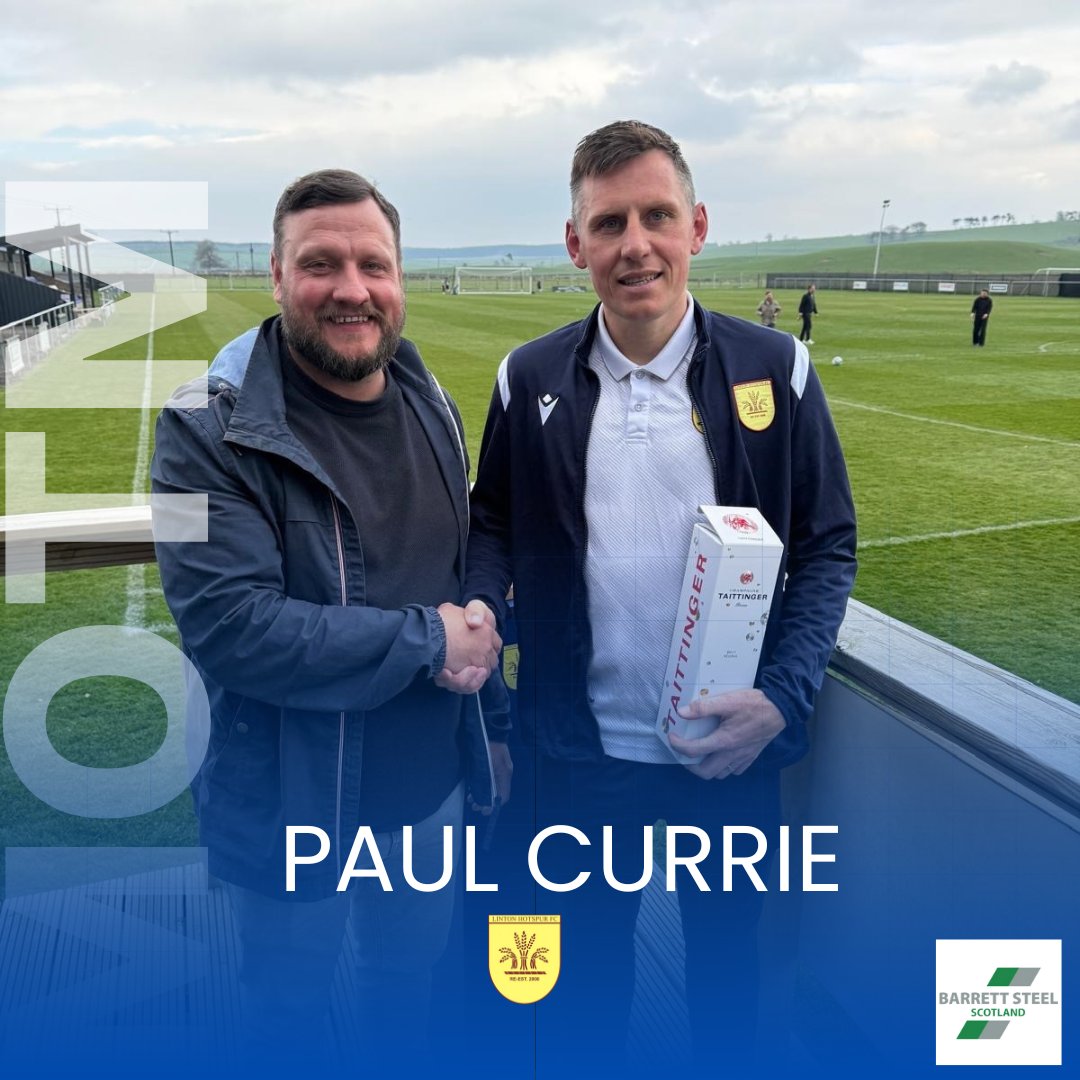 👏 Congratulations to Paul Currie, yesterday’s Man of the Match sponsored by Barrett Steel Scotland 🤝

Top performance boss! 💪

🔗 barrettsteel.com

#MOTM 🔵⚪️