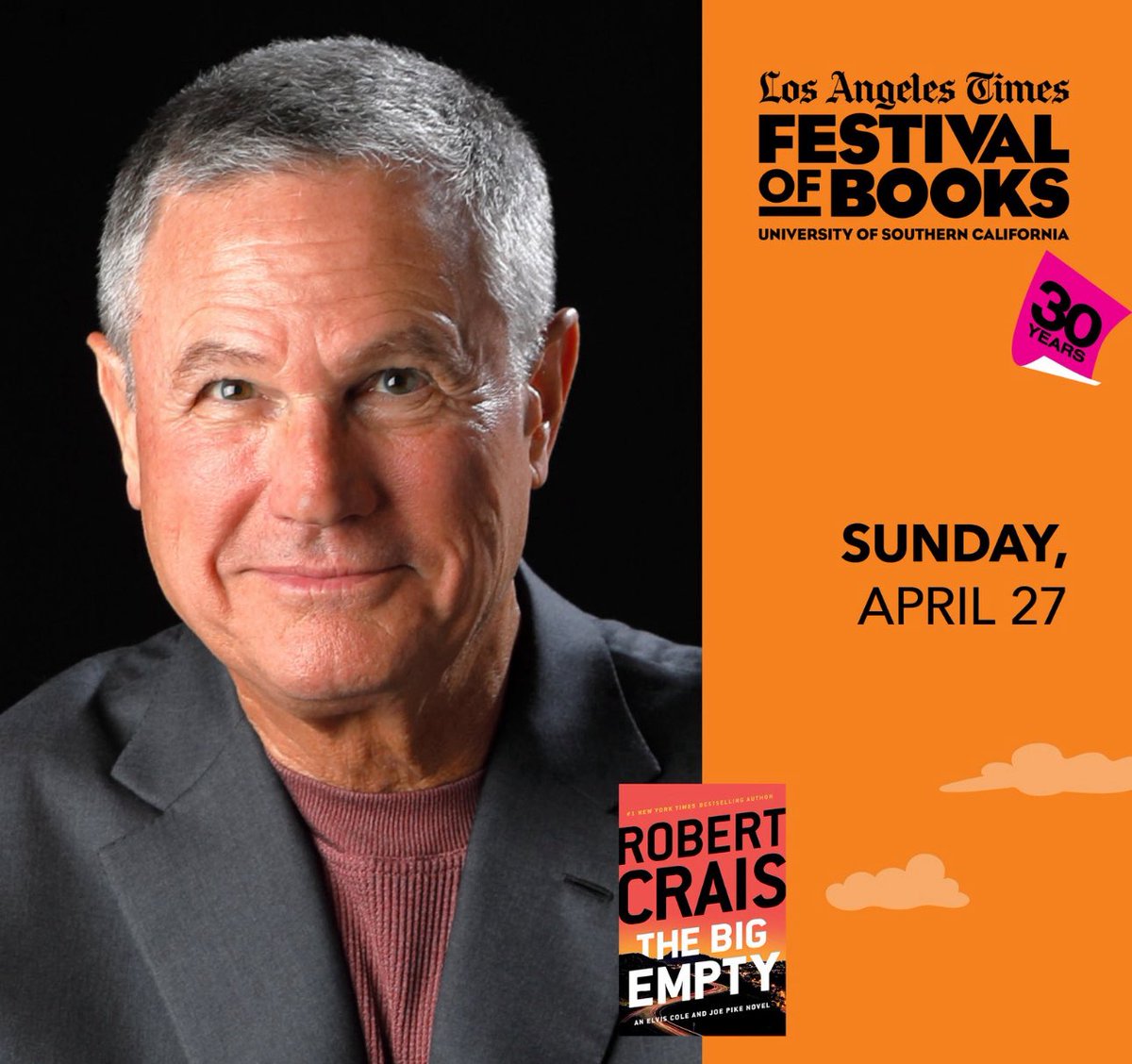 robertcrais (@robertcrais) on Twitter photo Today! Noon! Los Angeles Times Festival of Books! <a href="/latimesfob/">LA Times Festival of Books</a> It’s on!
Craisies assemble!!! Today! Noon! Los Angeles Times Festival of Books! <a href="/latimesfob/">LA Times Festival of Books</a> It’s on!
Craisies assemble!!!