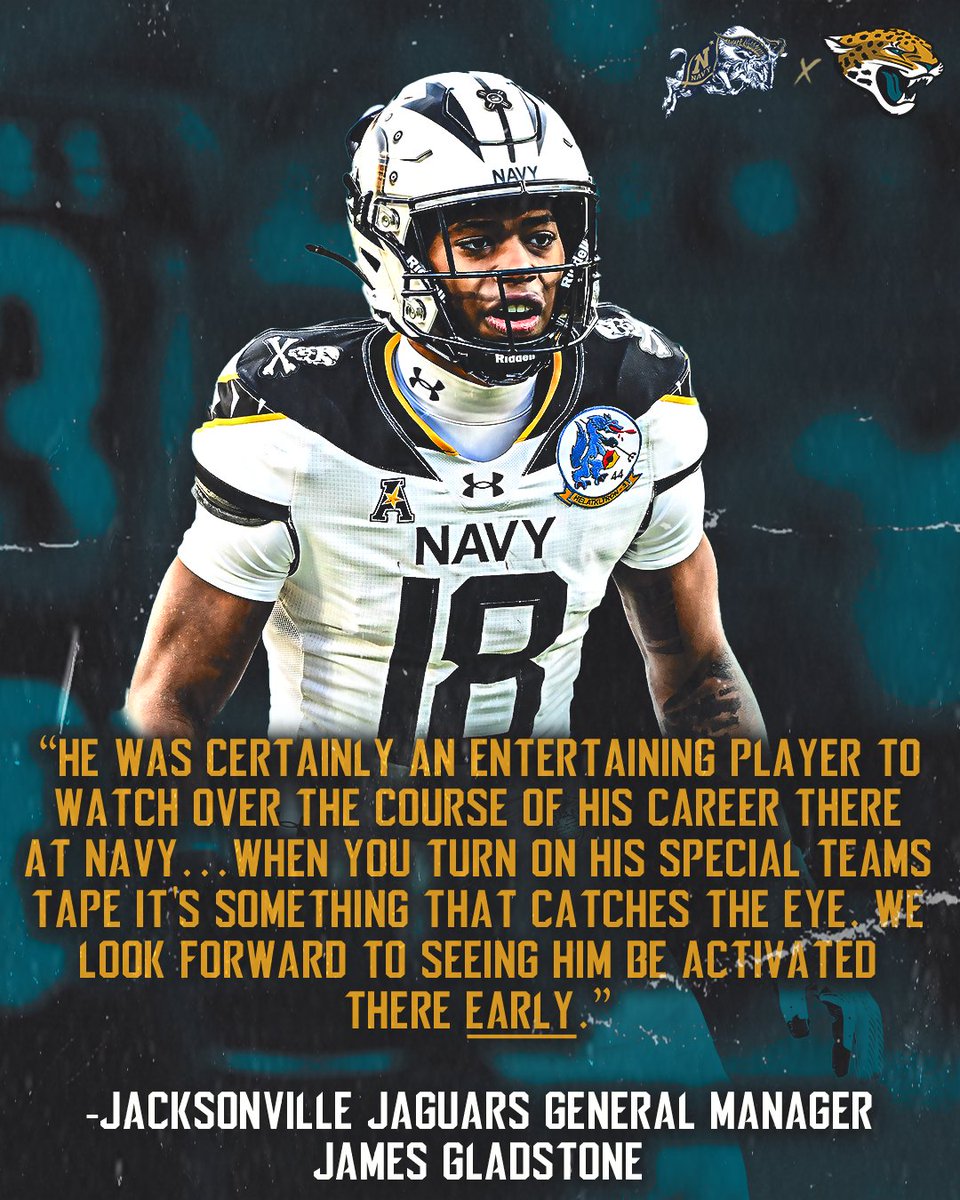Navy Football (@navyfb) on Twitter photo We look forward to <a href="/Rayuan18/">Rayuan Lane lll</a> continuing to entertain us at the next level!
#GoNavy | #RollGoats | <a href="/Jaguars/">Jacksonville Jaguars</a> We look forward to <a href="/Rayuan18/">Rayuan Lane lll</a> continuing to entertain us at the next level!
#GoNavy | #RollGoats | <a href="/Jaguars/">Jacksonville Jaguars</a>