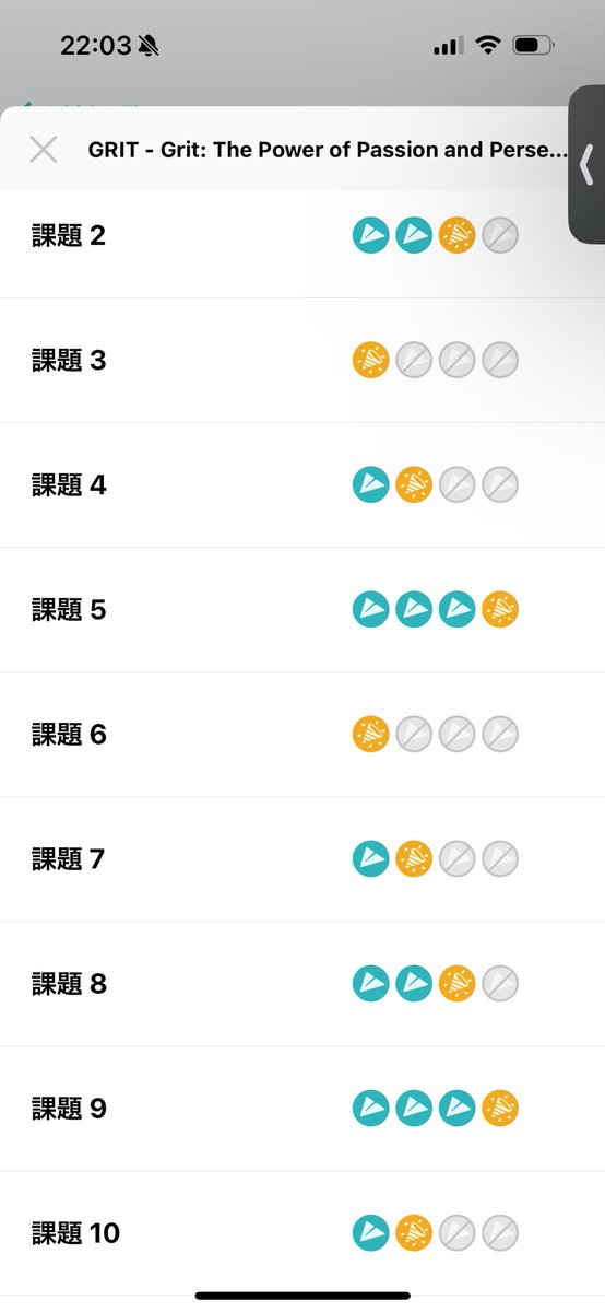 KANAprogrit's tweet image. GRIT課題終了🌟
最後は2回目でパーフェクトでした！