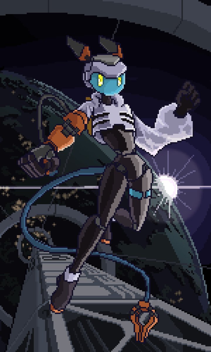 MyojoWorks's tweet photo. 果てしなく続く塔を登り宇宙を目指す，2Dローグライクアクションゲーム「#シルケンシャフト」を作ってます！！   
よろしくお願いします✨ 
#GWということで自作ゲーム宣伝しようぜ 
#ゴールデンウィークSNS展覧会2025 
 #SILKENSHAFT https://t.co/MT2pvMJ9nm