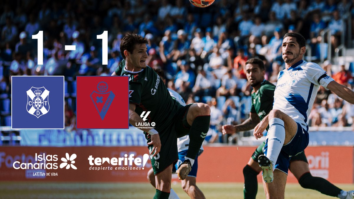 ⏹️ 𝐅𝐈𝐍𝐀𝐋.

#CDTenerife 1️⃣ - 1️⃣ <a href="/SDEibar/">SD Eibar</a>

⚽️ <a href="/gallegoenric/">Enric Gallego</a>.

#TenerifeEibar #YoCreo #SiempreCDTenerife