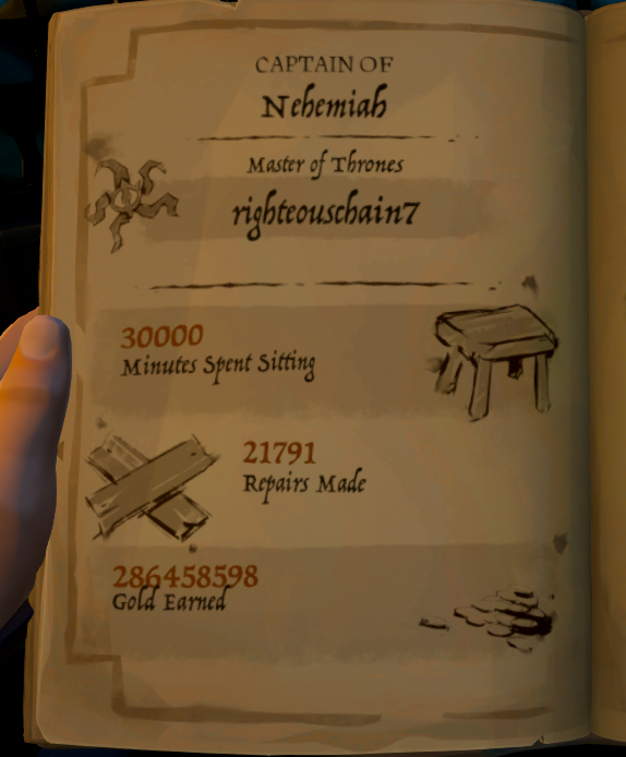 SoTSitter's tweet image. for 30k minutes spent sitting some friends and i got the world record for stacking stools with 420 stools! #SeaOfThieves #BeMorePirate