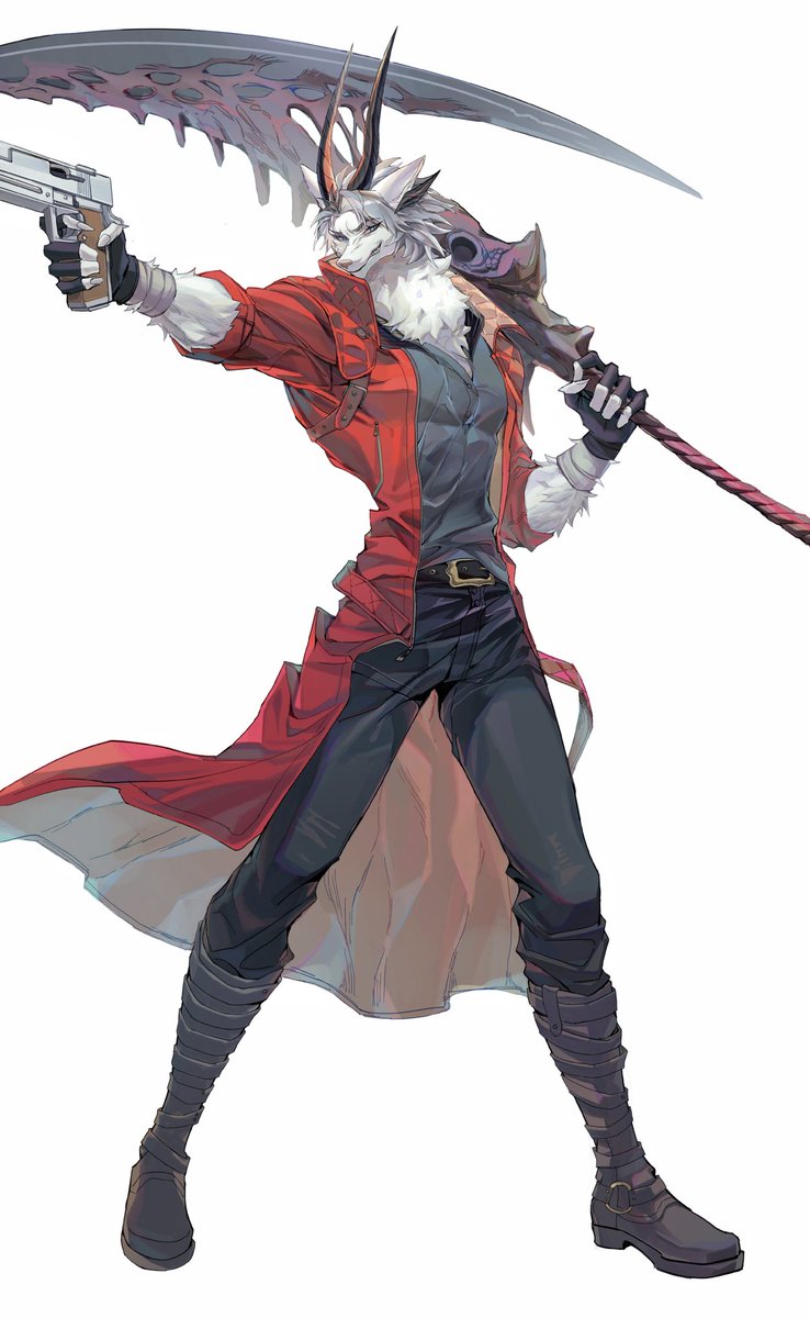 终于有空画了毛绒绒！这下离户口本齐全还差一位w #DMC5 #DmC #鬼泣 #furryart