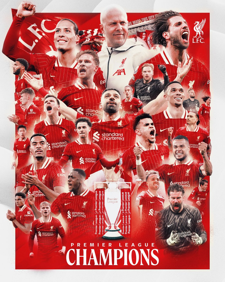 ProgressKN's tweet image. Congratulations to @LFC for being crowned the 2024/25 season champions. However, there's nothing special about the 20th title as the great @ManUtd did this over a decade ago. 
#PremierLeague