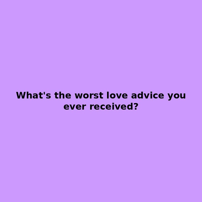 aline123sasaki's tweet image. We’ve all heard terrible love advice…
Share the worst one you ever got! Let’s laugh (or cry) together.
#LoveFails
#BadAdvice
#DatingDisasters
@BuzzFeed
@Upworthy
@ThoughtCatalog