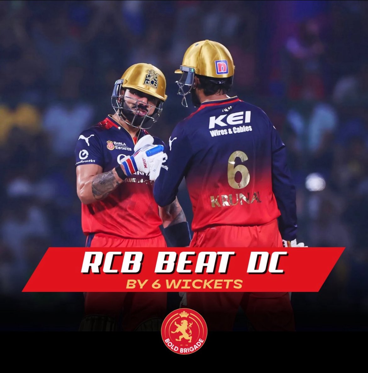 BOLD VICTORY 🥳🥳

RCB ruling on the points table 🥶
#DCvsRCB