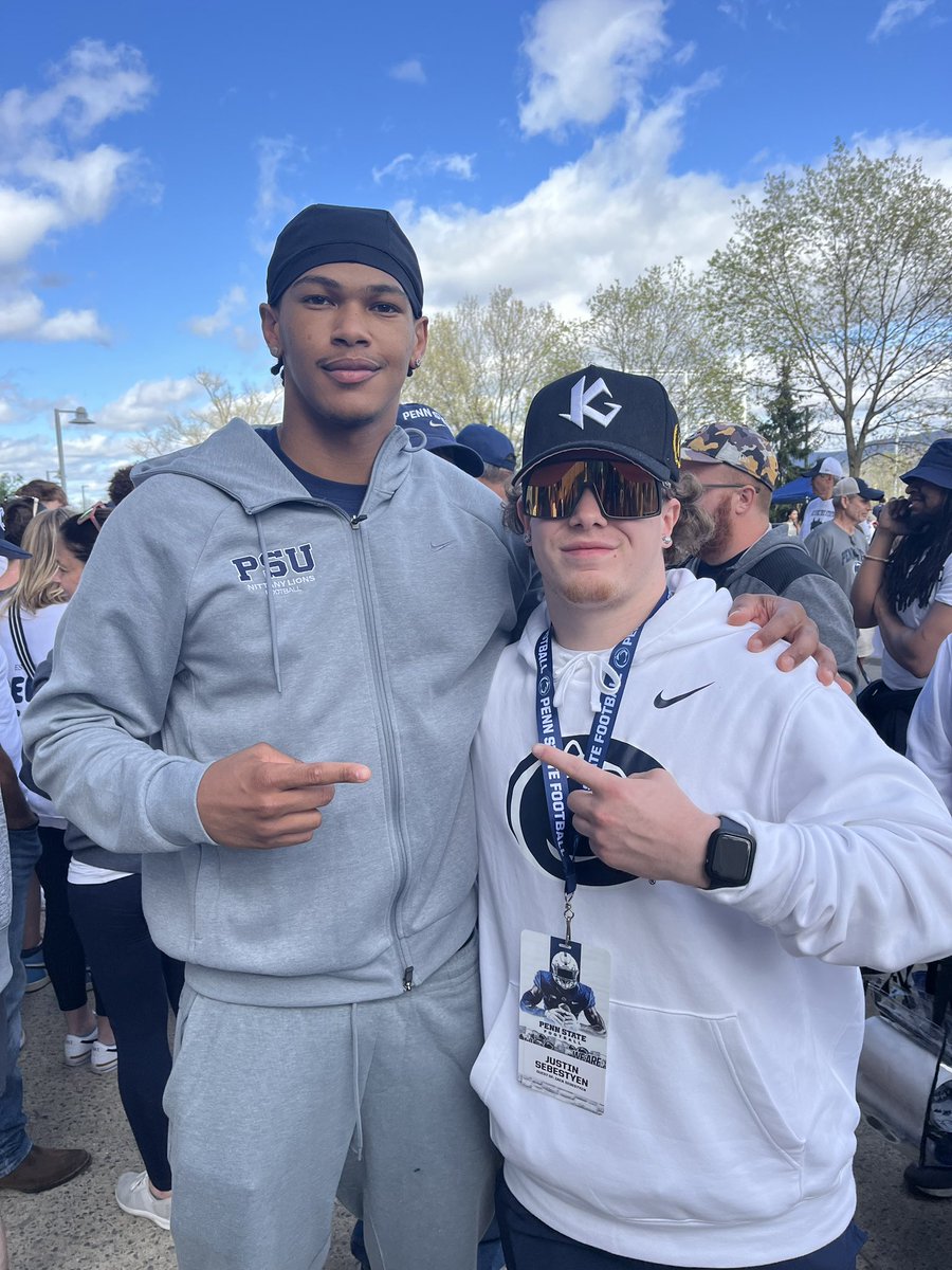Justin Sebestyen (@baker_next) on Twitter photo Here and more pictures from my Spring Game visit <a href="/PennStateFball/">Penn State Football</a>. Had a great time meeting all the players and Coaches Thank you so much. 🙏🏼🙏🏼
<a href="/CoachJimKnowles/">Jim Knowles</a>
<a href="/PenaTrebor/">Trebor Pena</a>
<a href="/ZakeeWheatley/">Zakee “Zigga” Wheatley🎸</a> Here and more pictures from my Spring Game visit <a href="/PennStateFball/">Penn State Football</a>. Had a great time meeting all the players and Coaches Thank you so much. 🙏🏼🙏🏼
<a href="/CoachJimKnowles/">Jim Knowles</a>
<a href="/PenaTrebor/">Trebor Pena</a>
<a href="/ZakeeWheatley/">Zakee “Zigga” Wheatley🎸</a>