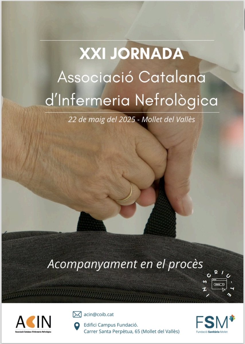 fsm.cat/ca/actualitat-…
Queda menys d'un mes per la Jornada mes imporant de la nostra professió infermera!@AcinNefro <a href="/SEDENenfermeria/">SEDEN</a>