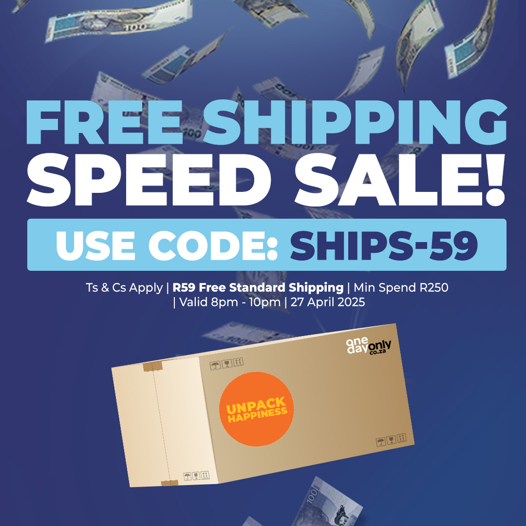 SPEED SALE time! Shopping on you. Shipping on us. 😉 

Use code SHIPS-59 to redeem. 8pm-10pm only!  ⏰ 

T's and C's Apply.