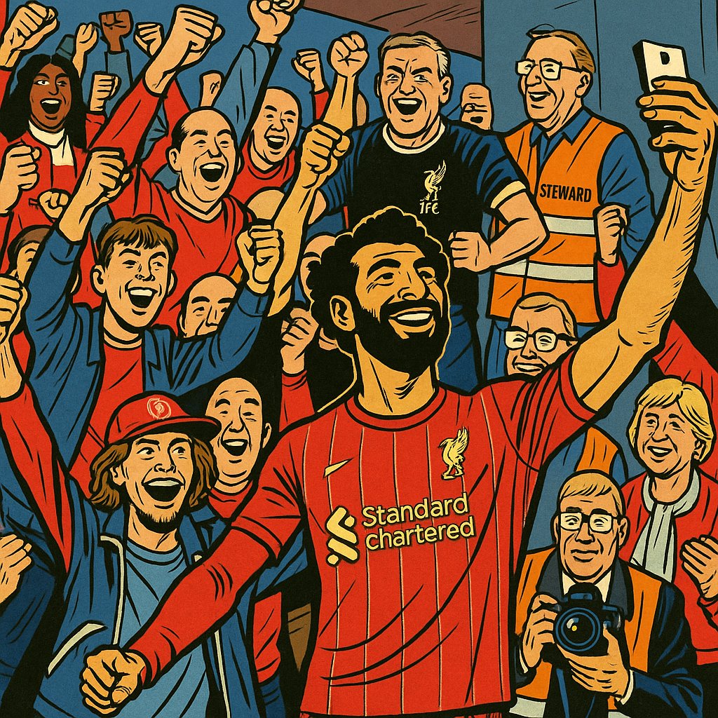 Chikadachina's tweet photo. Congratulations Liverpool FC! Champions of Premier League

Mo Salah. What a season! As for Spurs, it's stick or twist with Ange. 

#LFCchampions #lfc #PremierLeague #salah #mosalah https://t.co/vBAkXniKmB
