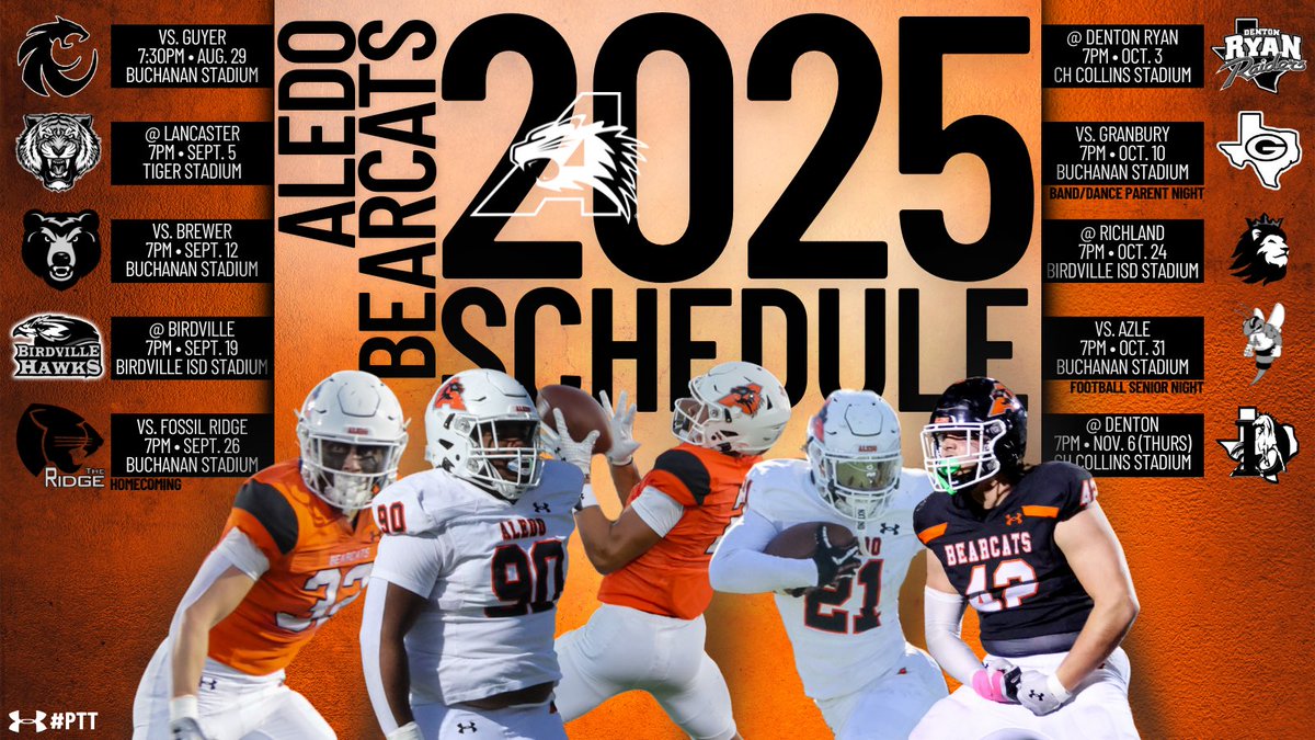 2025 Schedule Drop 🔥

#aledobearcats #PTT #protectthetradition