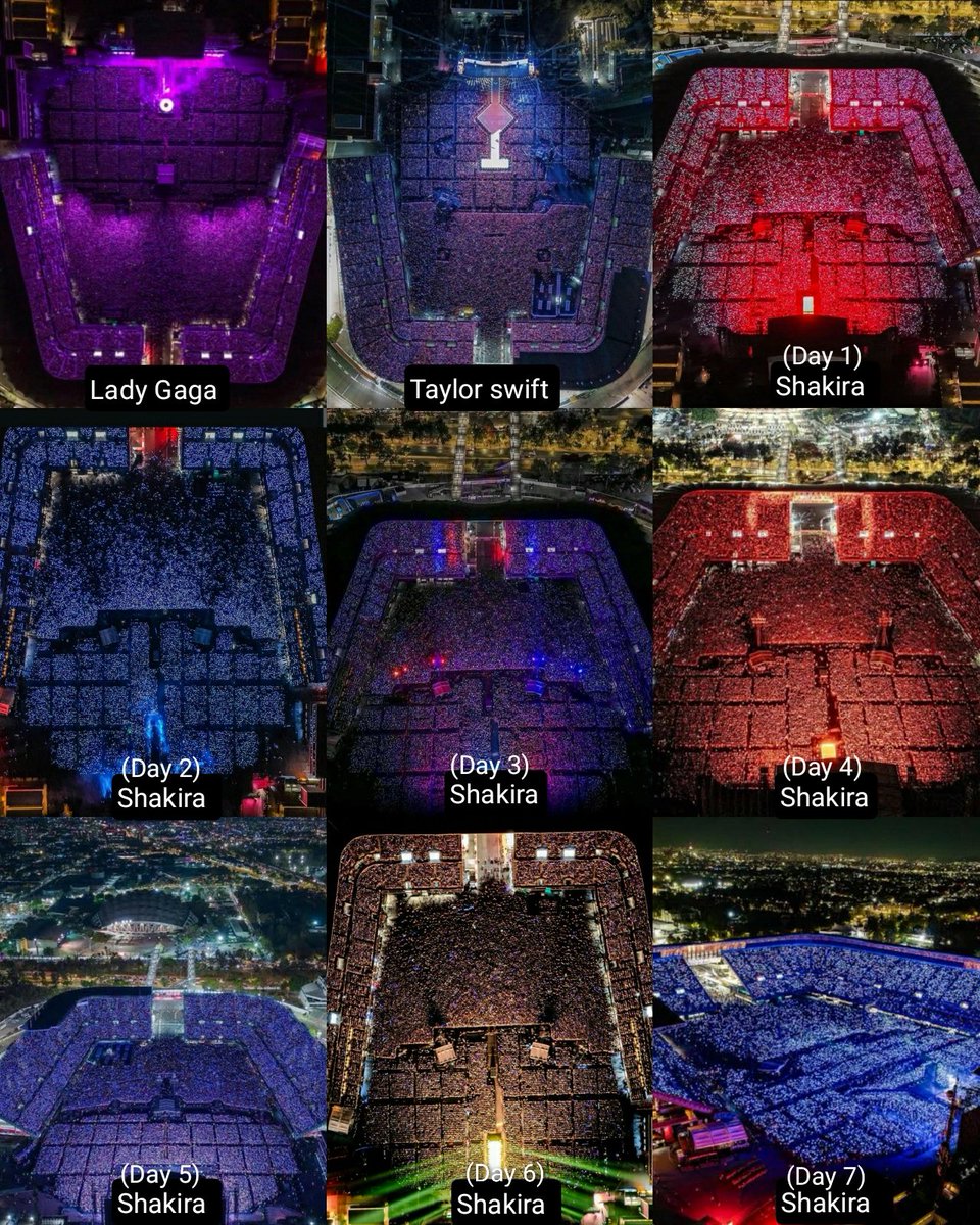 Lady Gaga, Taylor Swift and Shakira  at Estadio GNP Seguros in Mexico City.