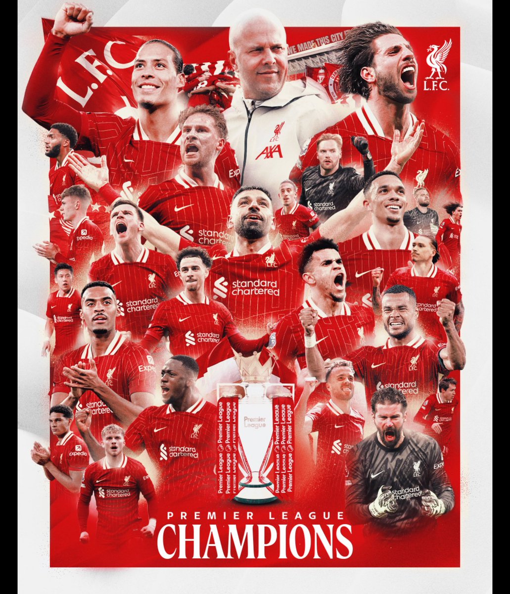 Super achievement, amazing for our City, the Club and the Fans. So... missing my son at this moment who's travelling the globe, who is enjoying this moment in the middle of the night on his iPhone. Xxx 
#LFC #fantastic #football #liverpool #globalfans