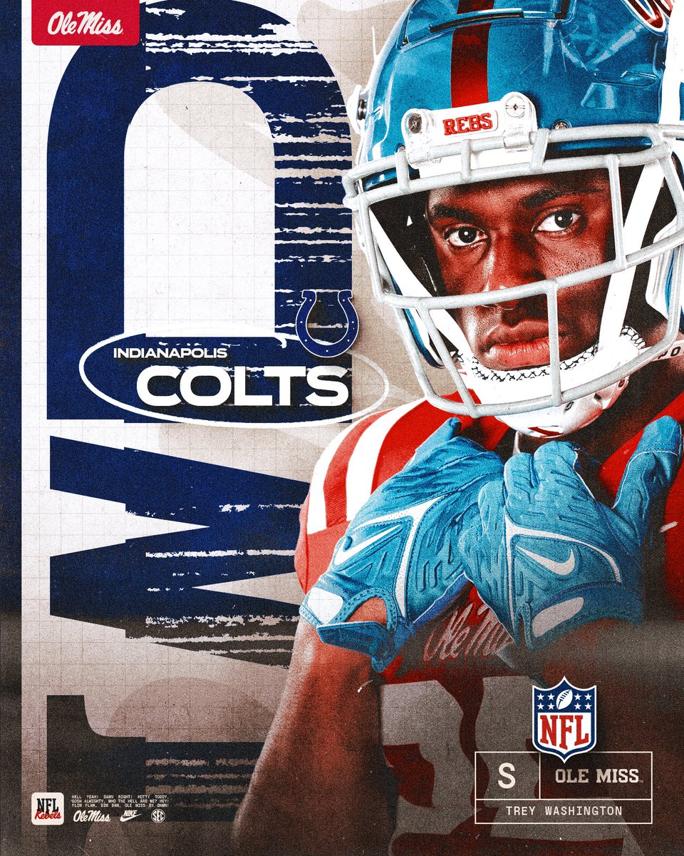 Ole Miss Football (@olemissfb) on Twitter photo The 'Sip ➡️ Indy
Trey Washington is heading to the <a href="/Colts/">Indianapolis Colts</a>‼️
#HottyToddy x #ForTheShoe The 'Sip ➡️ Indy
Trey Washington is heading to the <a href="/Colts/">Indianapolis Colts</a>‼️
#HottyToddy x #ForTheShoe