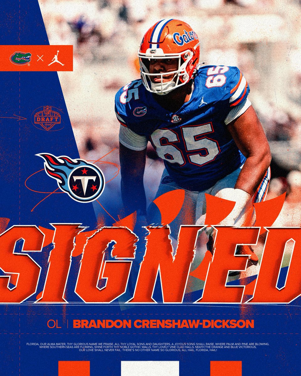 Florida Gators Football (@gatorsfb) on Twitter photo A monster in the trenches ๐
<a href="/Brandon_CD56/">Brandon Crenshaw-Dickson</a> โ๏ธ <a href="/Titans/">Tennessee Titans</a>
#GoGators A monster in the trenches ๐
<a href="/Brandon_CD56/">Brandon Crenshaw-Dickson</a> โ๏ธ <a href="/Titans/">Tennessee Titans</a>
#GoGators