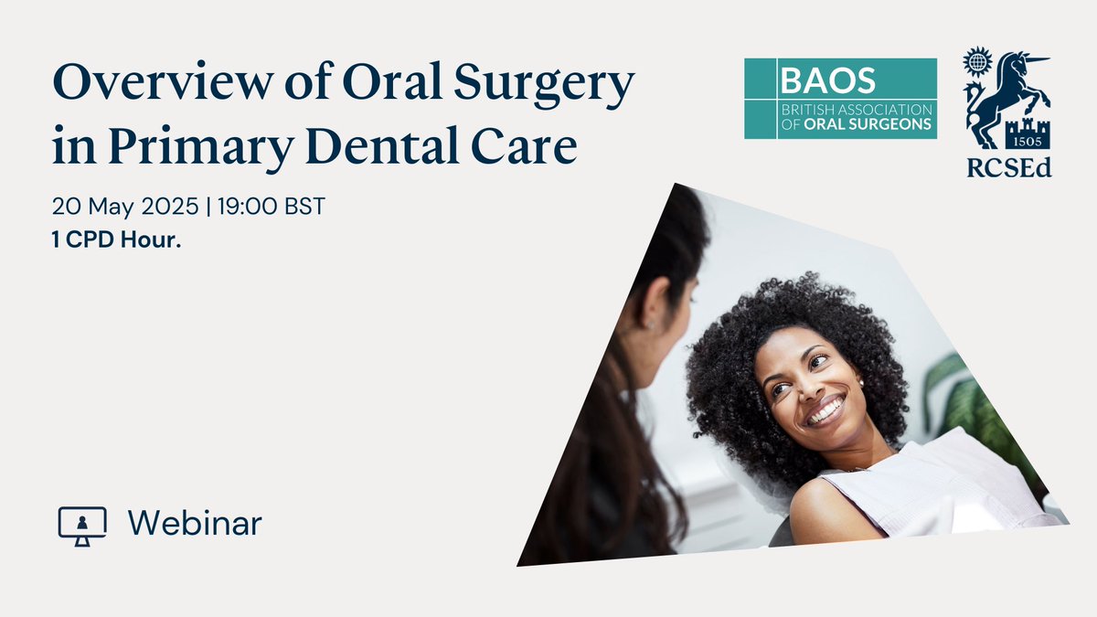 Overview of Oral Surgery in Primary Dental Care 

The 3rd instalment in our joint webinar series with the Royal College of Surgeons of Edinburgh continues, delivered by our very own council member Samy Darwish!

The aim is to furnish GDPs with the familiarity of how oral surgery