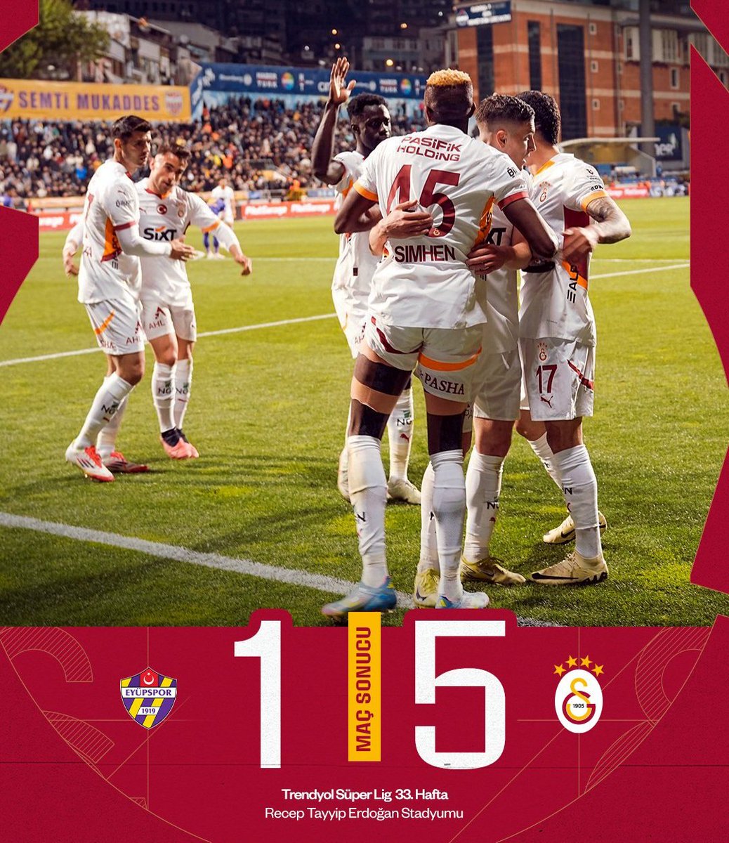 Güzel sonuç,
Çok değerli 3 puan.
Vazgeçmeden,
Bırakmadan,
Mücadeleye devam..
Kaldı 5 maç, 5 final.
Ciddiyet,
Disiplin,
Ve..
Sonuna kadar;

#KONSANTRASYON

#EYPvGS
#GalatasaraySK

_  _  _