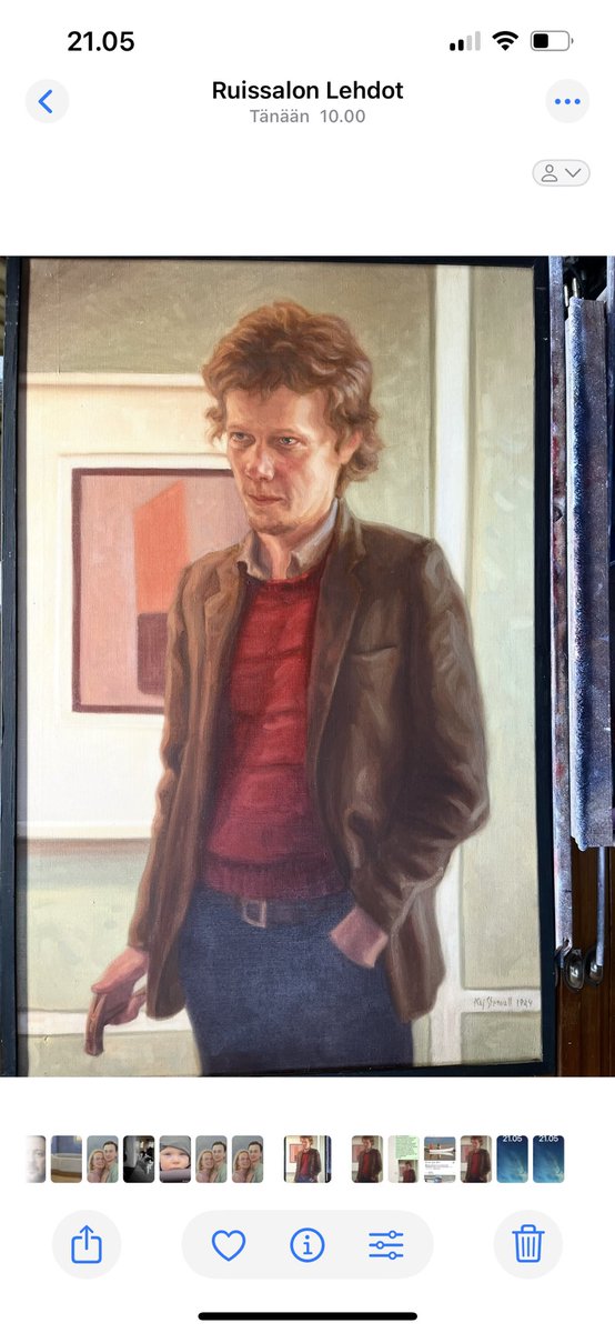 This is from 1984,  ” Daniel ”, oil on canvas, 110 x 70 cm. #art #oilpainting #portrait #youngman #hammer #ArtistOnTwitter #artistsonx #painters #figurativeart #contemporaryart #realism #kajstenvall
