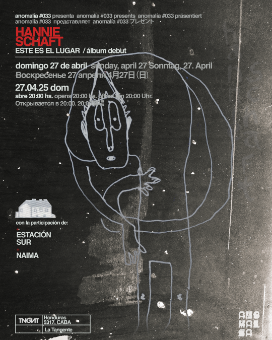 HOY 20hs presentamos "Este es el lugar" en la Tangente junto a <a href="/naimacore/">naima</a> y <a href="/_estacionsur/">estación sur</a> 
Ultimas anticipadas bit.ly/anomalia033