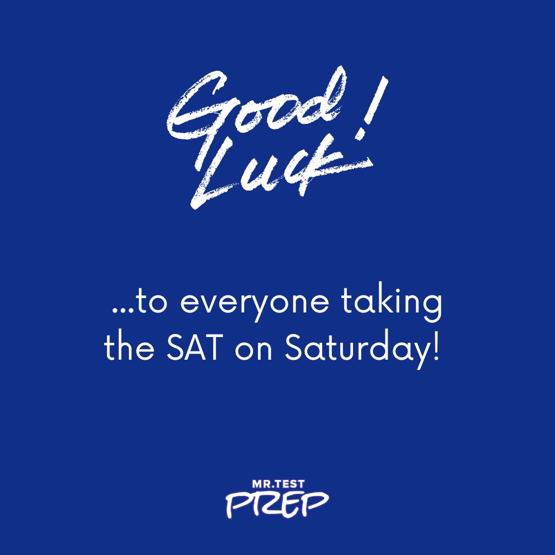 MrTestPrep's tweet image. ou’ve prepared—now trust yourself! Stay confident, stay focused, and do your best. 💯📚✨

Good luck to everyone taking the exam! 🍀

Book a FREE trial session! 🚀 👉 mrtestprep.com/free-trial
#SATtutor #ACTtutor #PSAT #teenageparenting