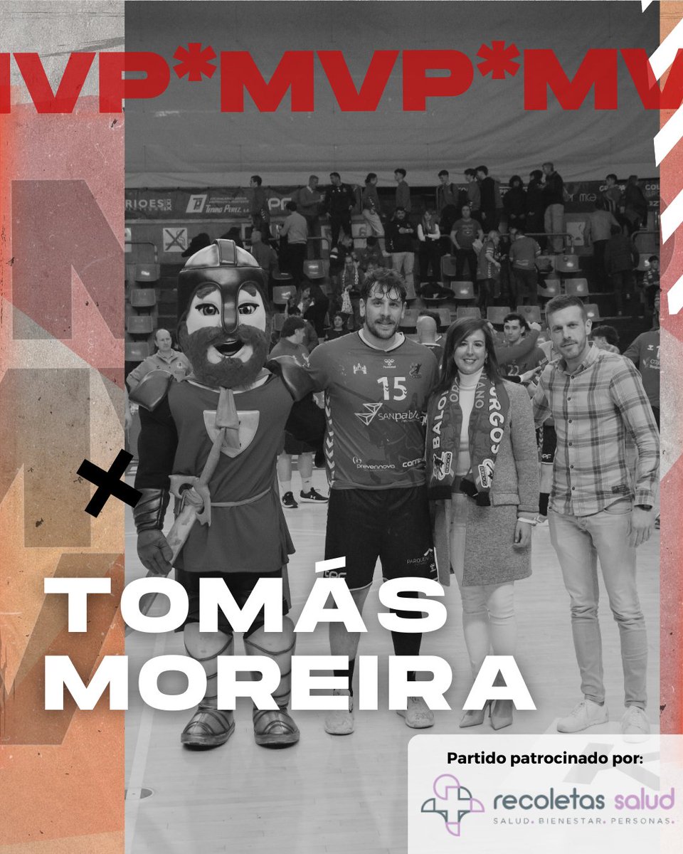 ➡️MVP del partido contra <a href="/ClubCisneBalonm/">Club Cisne Balonmano</a> 
 
🤾Tomás Moreira ( <a href="/TMoreira10/">Tomás Moreira</a>  )

🎁Patrocinado por <a href="/RecoletasSalud/">Recoletas Salud</a> 

#BalonmanoBurgos #Burgos #OrgulloCidiano #CidianosAU #SomosCidianos #FuerzaYHonor #liga #balonmano #burgos #deporte #temporada202425 #Cyl