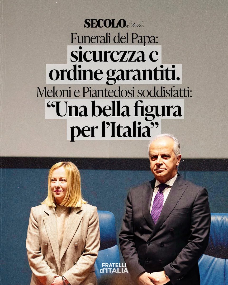 FratellidItalia's tweet image. L’Italia ha ospitato il mondo intero e, ancora una volta, abbiamo dimostrato di essere una grande Nazione capace di affrontare qualsiasi sfida.

Orgogliosi del grande lavoro svolto.