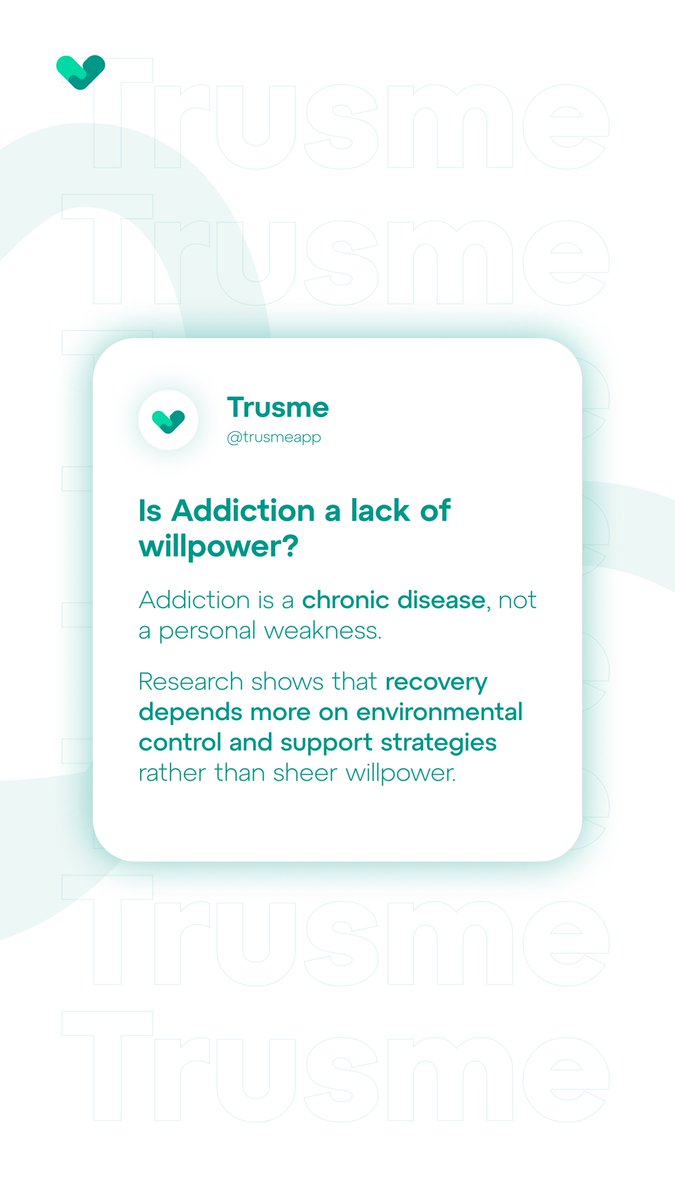 TrusmeApp's tweet photo. #Addiction - it is not about weak willpower. It’s a chronic disease that deserves support and care,not judgment.
#addictionisnojoke https://t.co/YuaSG4mBO4