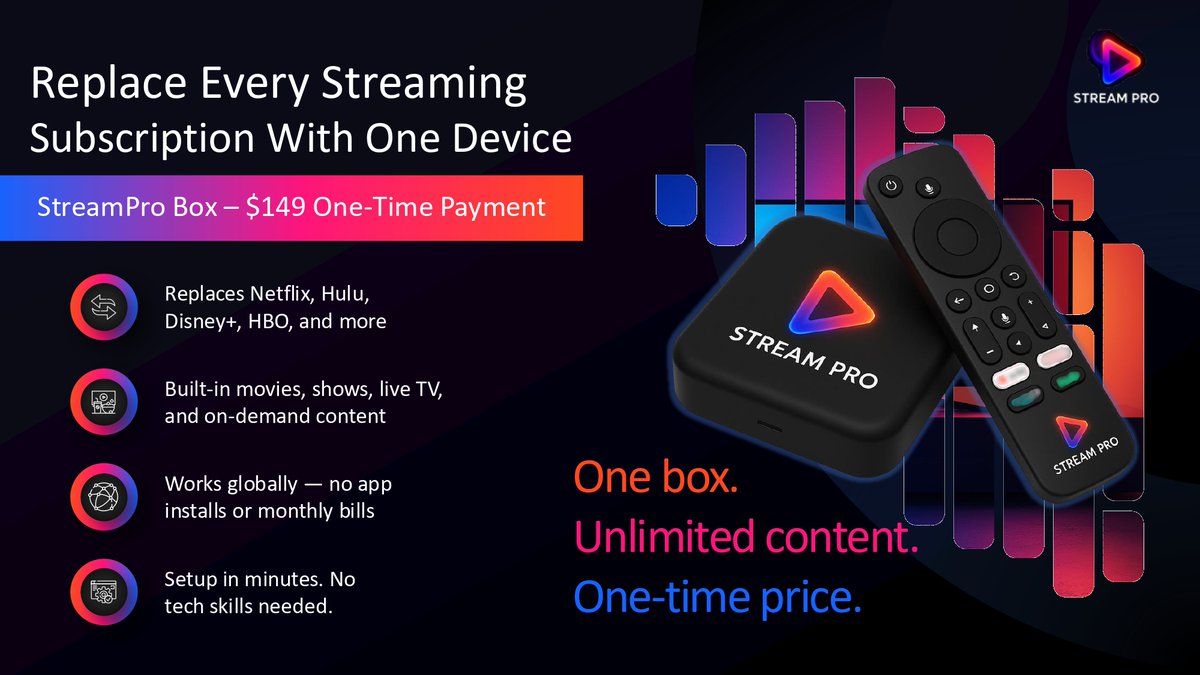 marketerssource's tweet image. Stream More Pay Less !
My streaming was $200/month. Now it's $75/month

I switched to Stream Pro Live 1000+ Channels

Quality is superior. Time for you to switch also.

bit.ly/streamprolive

#streaming #TV #streammore #payless