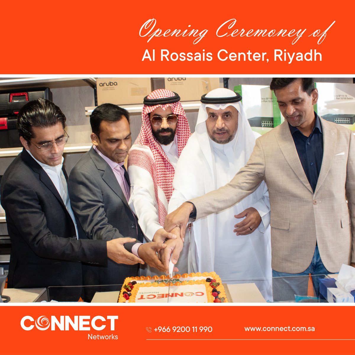 connectnetwrks's tweet image. We’re thrilled to announce the grand opening of our new branch at Al Rossais Center, Riyadh! 🚀
Here’s to stronger connections and bigger milestones. 💼🎉
#ConnectNetworks #GrandOpening #Riyadh #Business #Networking #ConnectKSA