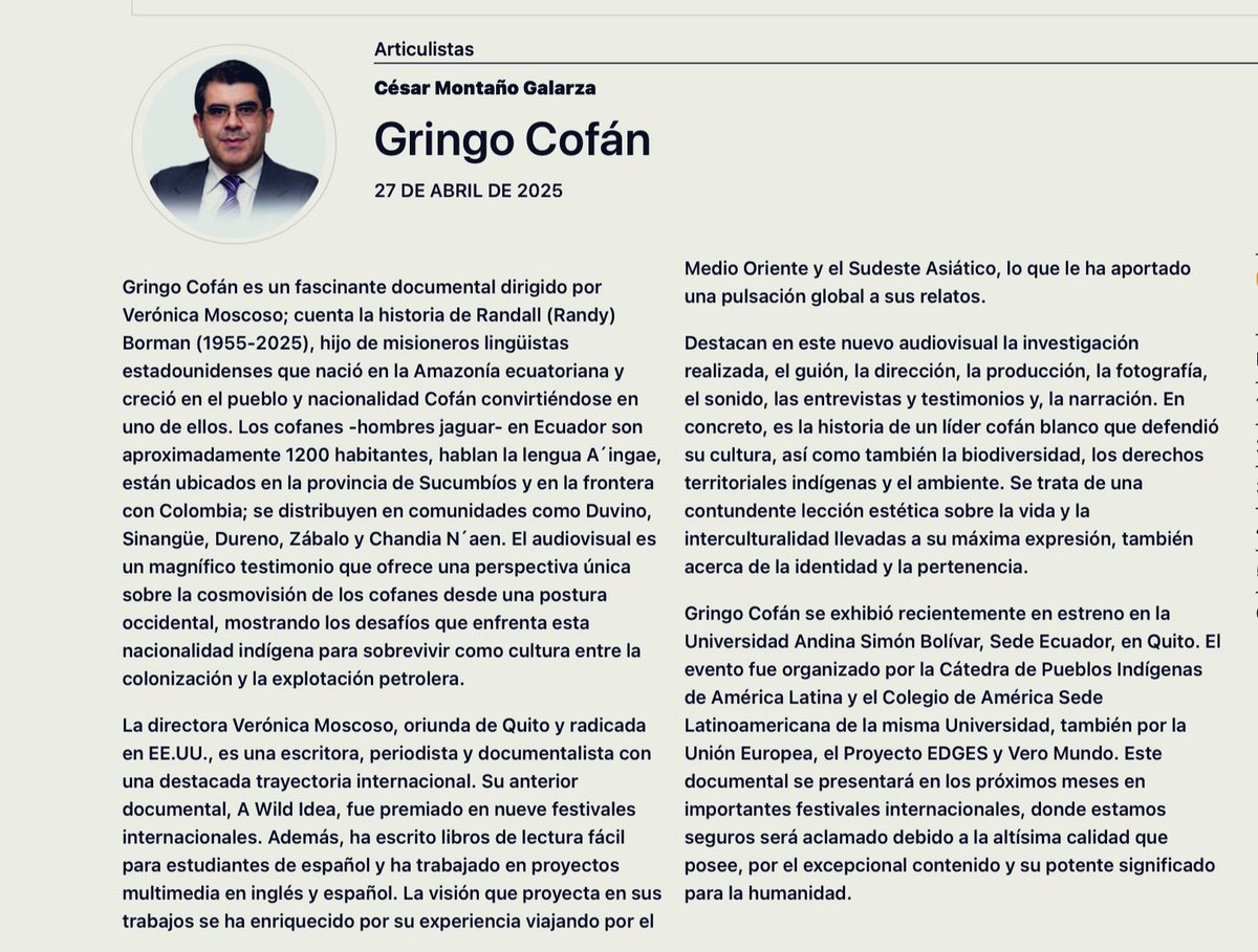 César Montaño Galarza tweet media