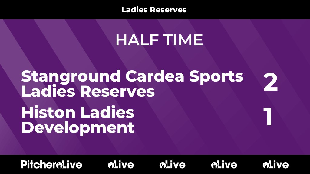 HALF TIME: Stanground Cardea Sports Ladies Reserves 2 - 1 Histon Ladies Development
#STAHIS #Pitchero
cardeafc.com/teams/280710/m…