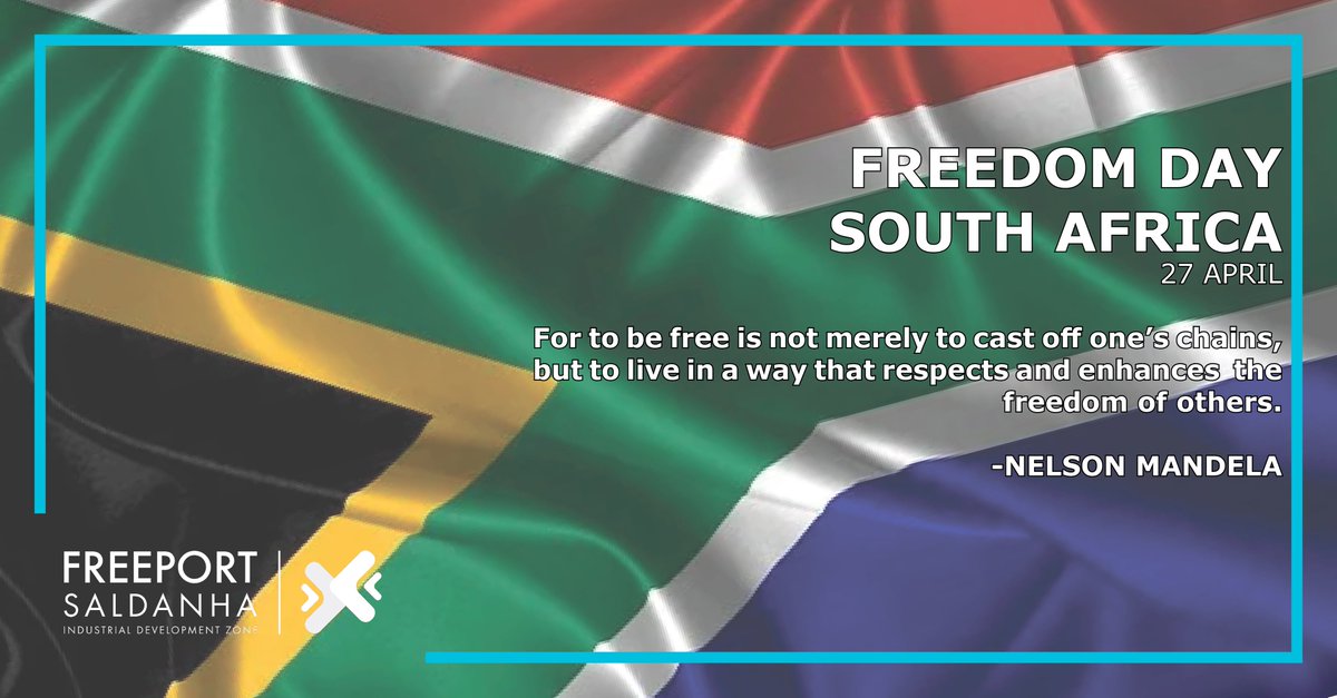 Freeport Saldanha wishes all its followers and stakeholders a Happy Freedom Day!
Today, commemorate our first post apartheid elections on this day in 1994 and honour all those who fought for our freedom and made our democracy possible.
#FreedomDay