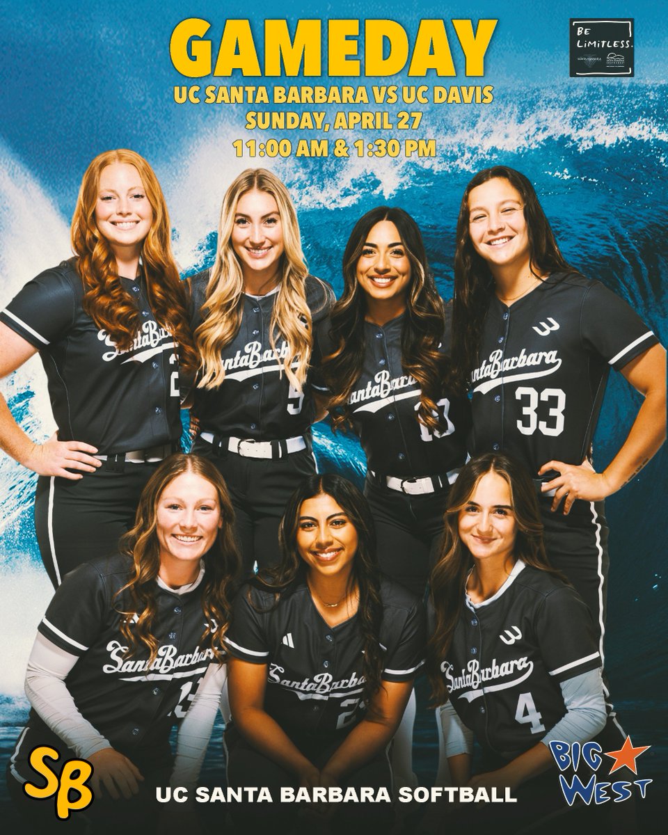 It's SENIOR DAY! 👑

🆚 UC Davis
📍 Campus Diamond | Santa Barbara, Calif.
⏰ 11 a.m. &amp; 1:30 p.m.
📺 ESPN+ | ucsbgauchos.com/WatchSoftballv…
📊 ucsbgauchos.com/SoftballLiveSt…

#GoGauchos