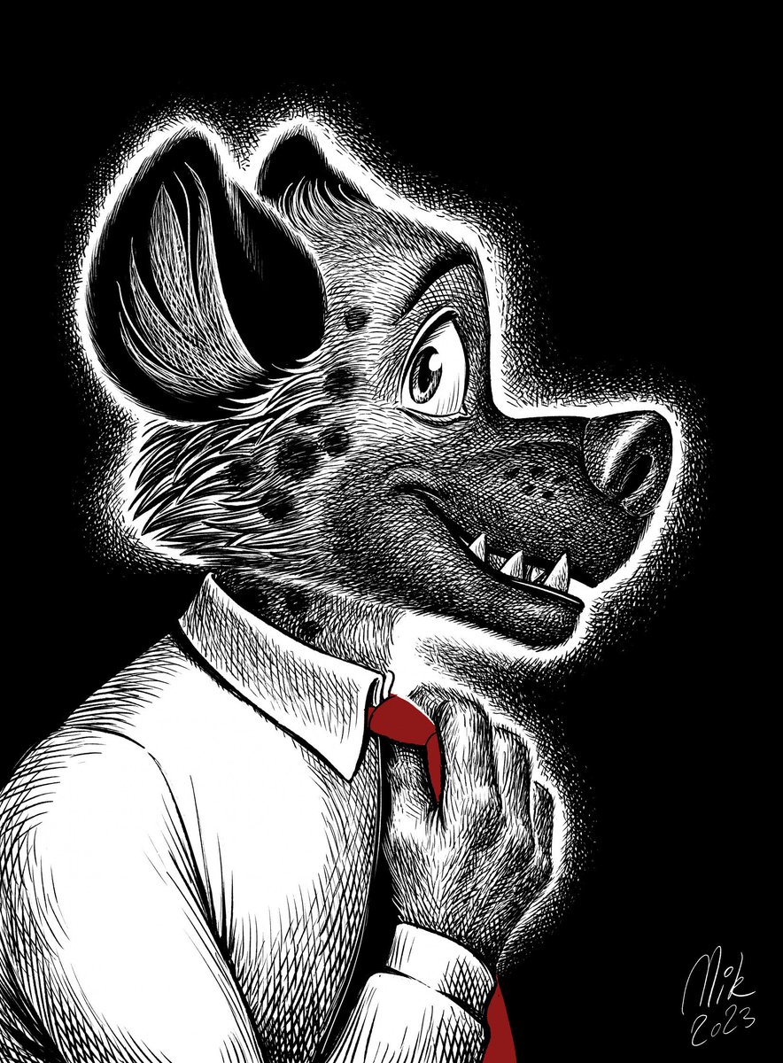 NikRaccoomArt's tweet photo. Today is World Hyena Day! https://t.co/HKsIeP7M2v