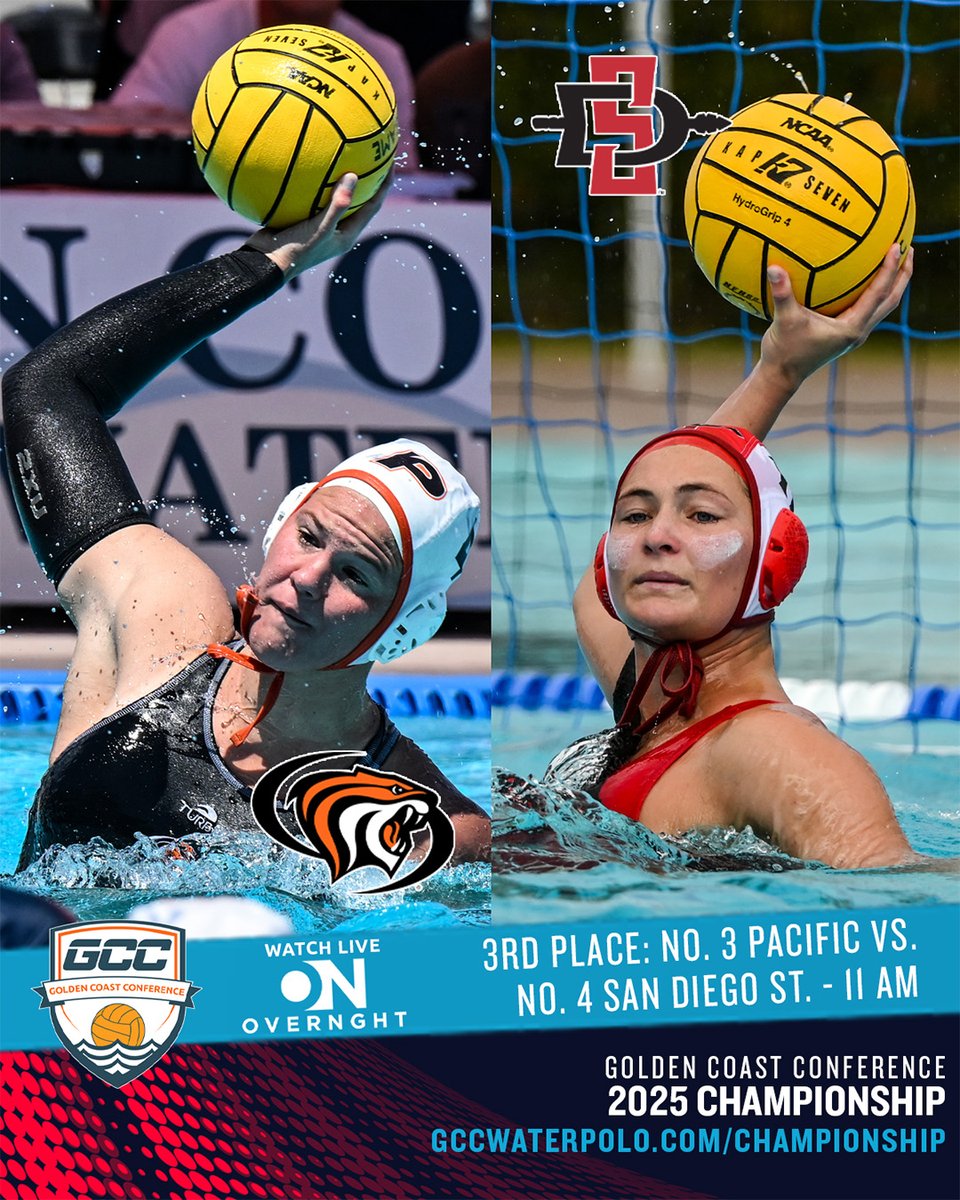 GCC Water Polo (@gccwp) on Twitter photo #GCCWaterPolo Championship Third Place game is up first at 11 am. <a href="/UOPWaterPoloU/">Pacific Water Polo</a> taking on <a href="/aztecwaterpolo/">San Diego State Water Polo</a>. Get all the links >> gccwaterpolo.com/tournaments/?i… #ncaawaterpolo #GCCWaterPolo Championship Third Place game is up first at 11 am. <a href="/UOPWaterPoloU/">Pacific Water Polo</a> taking on <a href="/aztecwaterpolo/">San Diego State Water Polo</a>. Get all the links >> gccwaterpolo.com/tournaments/?i… #ncaawaterpolo