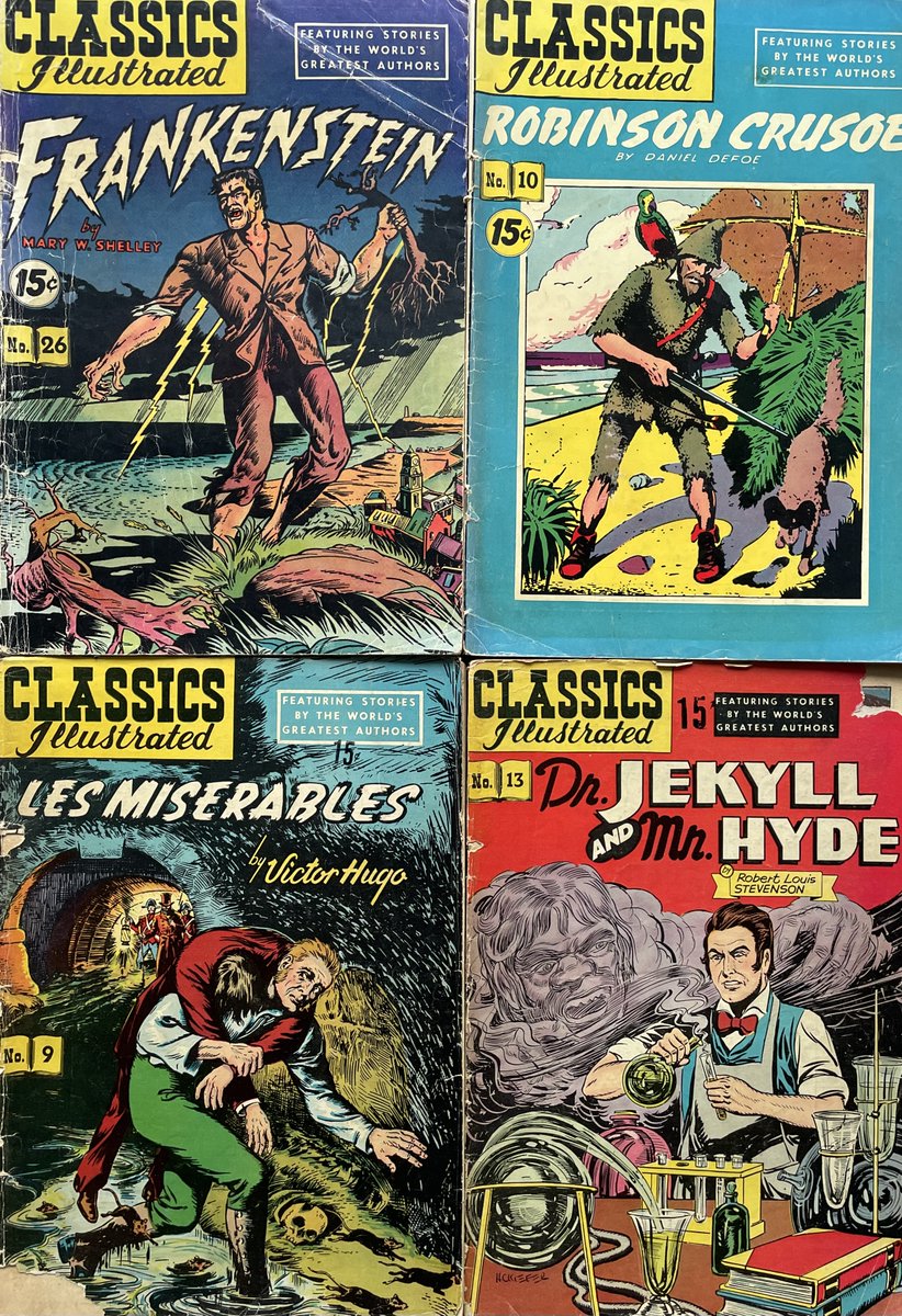 DysLiteracy's tweet photo. Read the old classic comic book.  Then read the novel.  It was a great process for a kid in the 1970s.

https://t.co/DTyB2858Yv

#reading  #books #Frankenstein #LesMiserable #Classics #LiteraturePosts https://t.co/NYHHIj3HKH