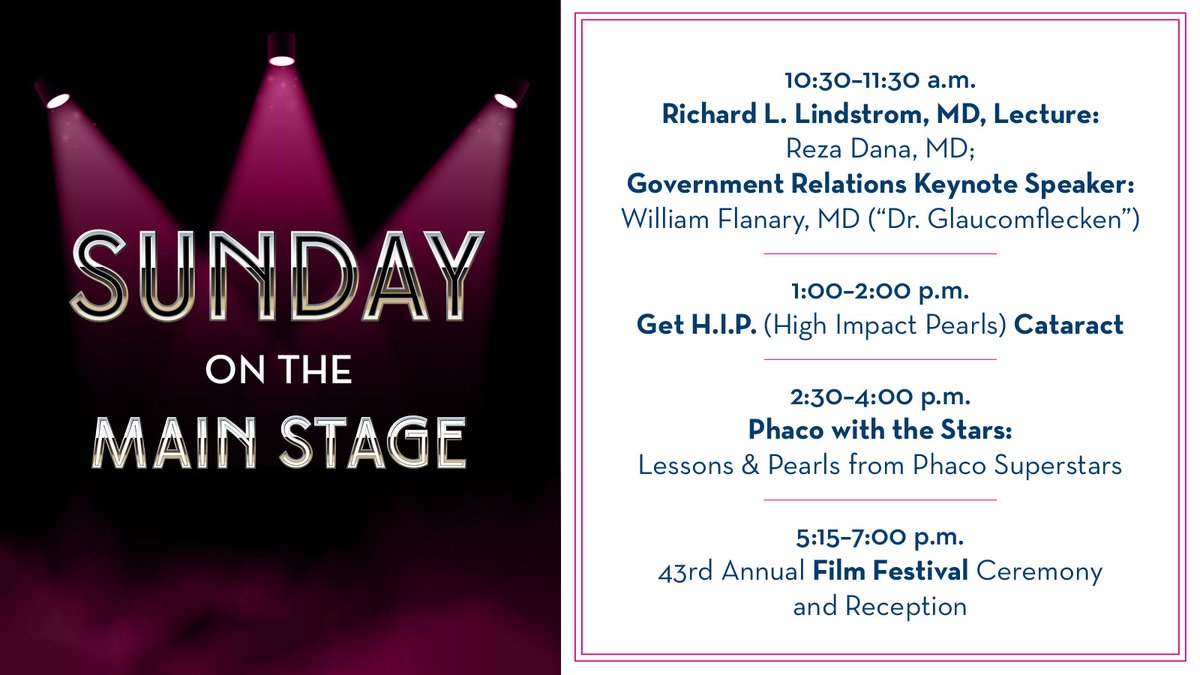 Today on the ASCRS Main Stage! #ASCRS2025