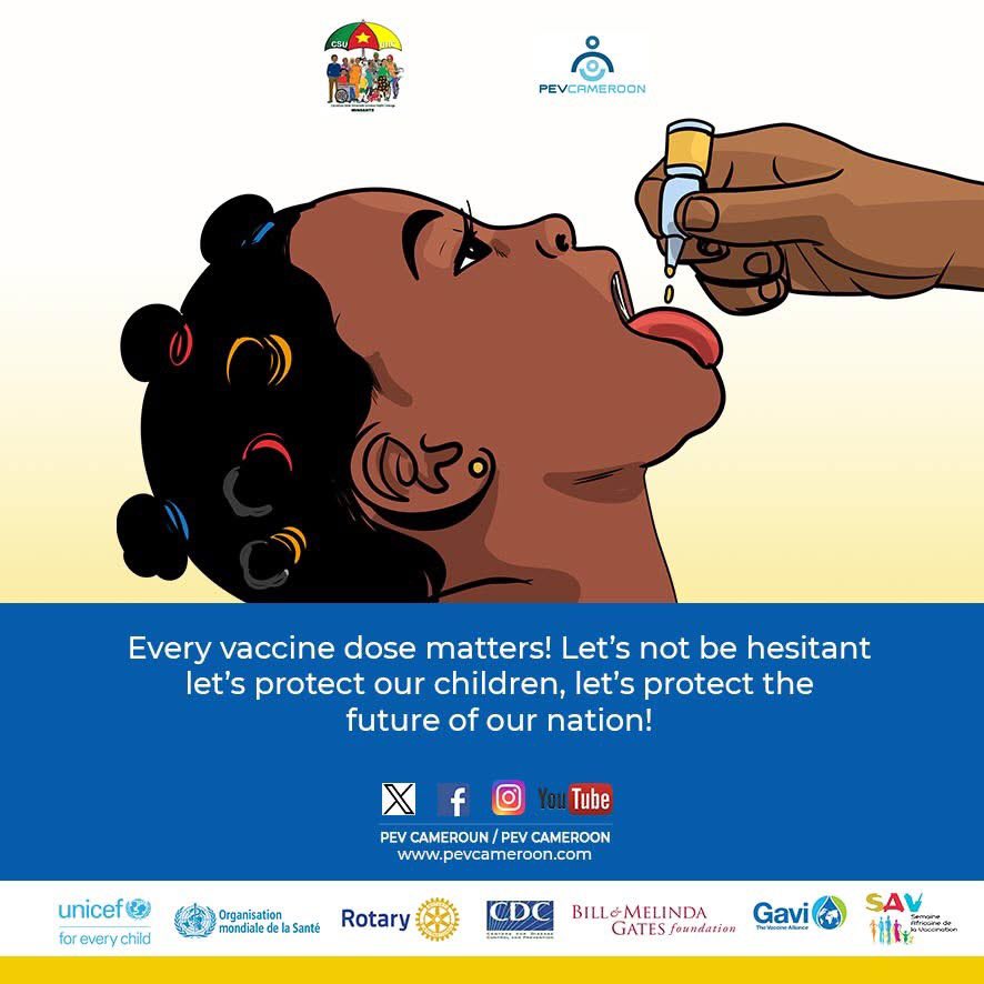 chechuaManzo's tweet photo. Today is the last day of the first round  the 2025 #poliovaccination campaign. 

Vaccines are an effective way to prevent the Poliomyelitis. 

#PolioGameOver25
#PEVCAMEROON
#StopPolio237
#AgirContreLaPolio237
#EndPolio25. https://t.co/Vy8KfbUXYw