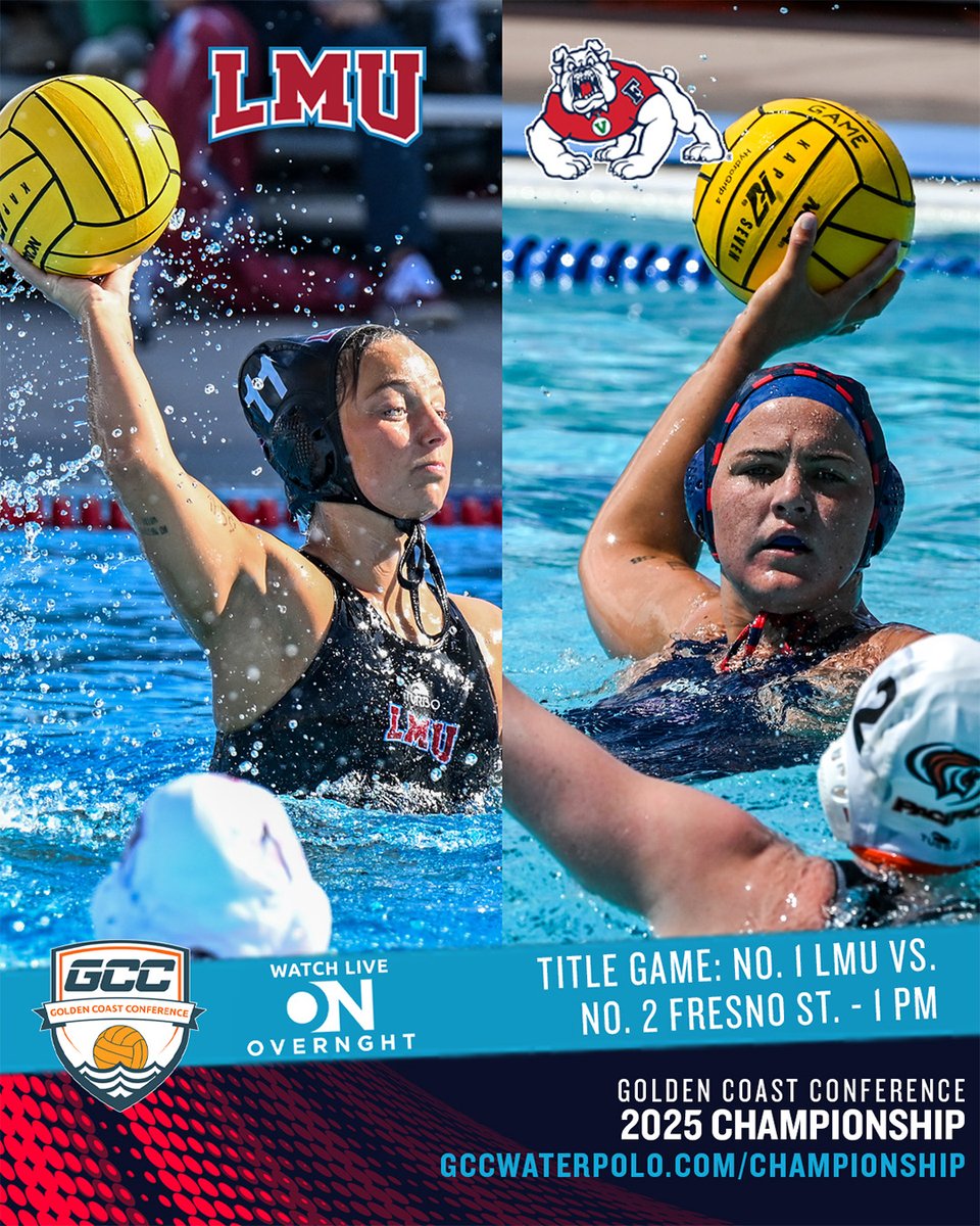 GCC Water Polo (@gccwp) on Twitter photo It is #ChampionshipSunday and it is time to 👑 a champion. #GCCWaterPolo title game tilt is next. <a href="/lmulionsPolo/">LMU Water Polo</a> taking on <a href="/FresnoStateWP/">Fresno State WP</a> at 1 pm. Who do you got? Links >> gccwaterpolo.com/tournaments/?i… #ncaawaterpolo It is #ChampionshipSunday and it is time to 👑 a champion. #GCCWaterPolo title game tilt is next. <a href="/lmulionsPolo/">LMU Water Polo</a> taking on <a href="/FresnoStateWP/">Fresno State WP</a> at 1 pm. Who do you got? Links >> gccwaterpolo.com/tournaments/?i… #ncaawaterpolo