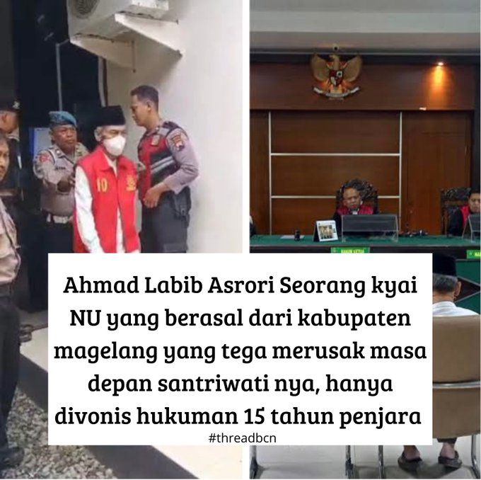 Shellainra's tweet photo. RAME! Seorang kyai cabul dari magelang hanya divonis hukuman 15tahun penjara, tetapi korbannya harus menerima trauma seumur hidup!
#taruhan77 #miokarbu #kimmonloveloading #taruhan77 #LulusanSMA #malamjumat #mbokyem #besokgajianbanyakpromo #taruhan77 #pakmuh #innalillahi #mbokyem https://t.co/OS5VZ9ggrw
