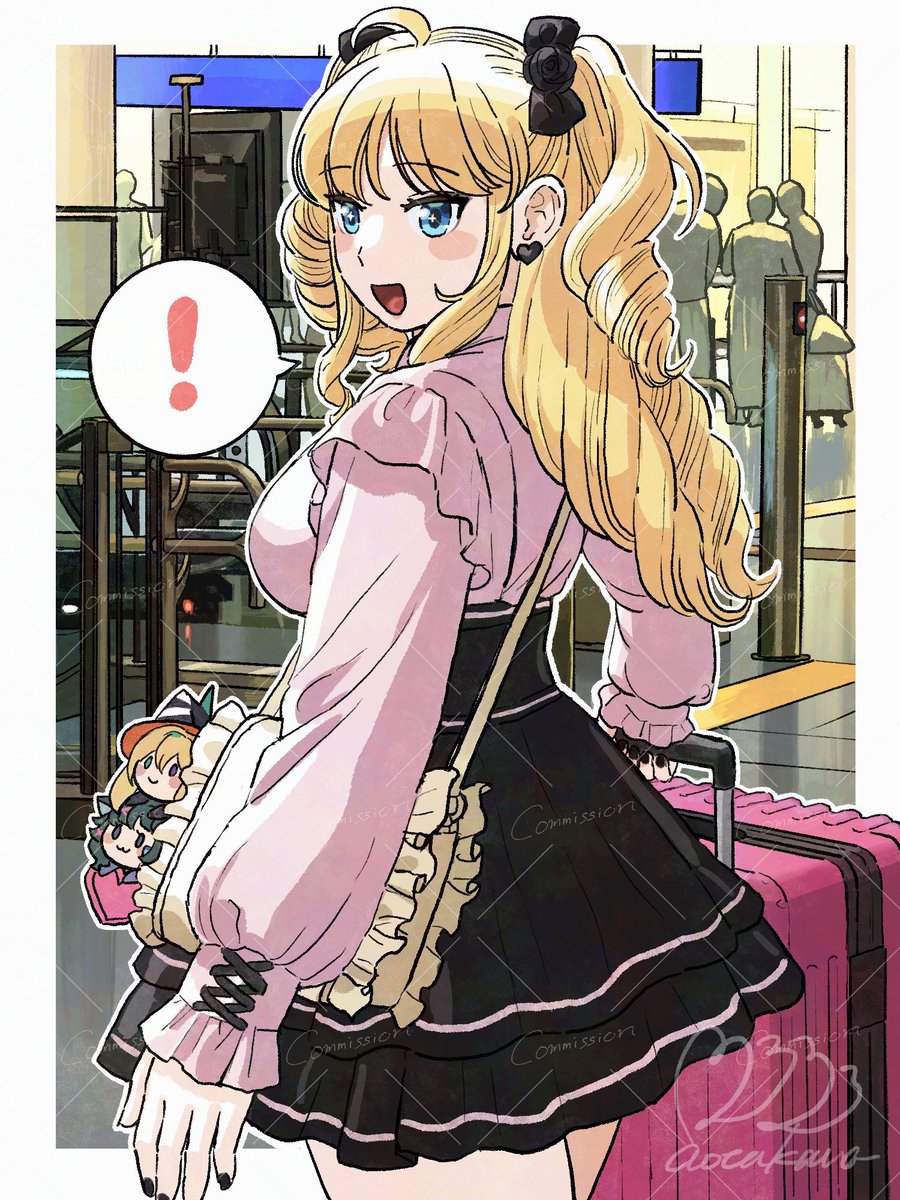 👣VGen commission✈️
(Japan Trip Sketch Comm until April 30th)

Comm from @/CronusofASoul 
for @/TakakoTakamura 

The background shows Haneda AirPort.🛩️

#VGenComm