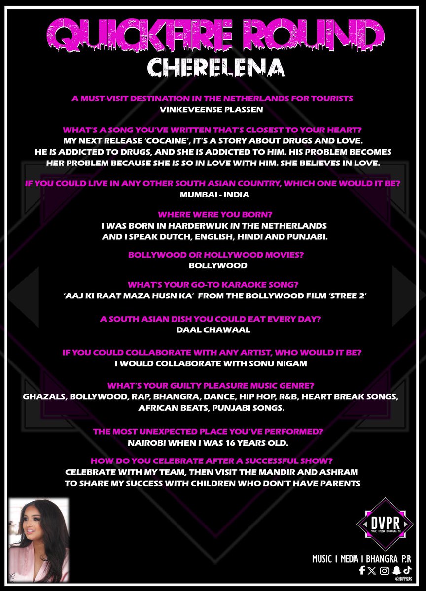 📍We caught up with a Asian Dutch singer songwriter from the Netherlands. Cherelena