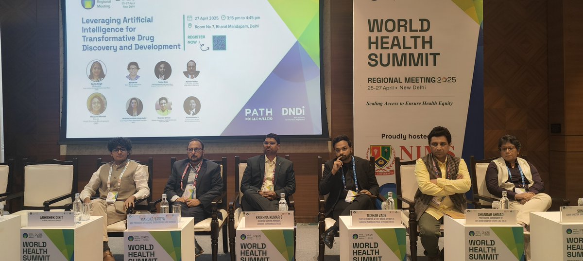 Dr Kavita Singh (@drskavita) on Twitter photo On the last day of <a href="/whsnewdelhi2025/">World Health Summit Regional Meeting 2025</a>, <a href="/DNDi/">Drugs for Neglected Diseases initiative</a> & <a href="/PATHtweets/">PATH</a> brought together voices across industry and acedemia to explore how AI can drive transformative drug discovery & ensure equitable access to life-saving treatments. On the last day of <a href="/whsnewdelhi2025/">World Health Summit Regional Meeting 2025</a>, <a href="/DNDi/">Drugs for Neglected Diseases initiative</a> & <a href="/PATHtweets/">PATH</a> brought together voices across industry and acedemia to explore how AI can drive transformative drug discovery & ensure equitable access to life-saving treatments.