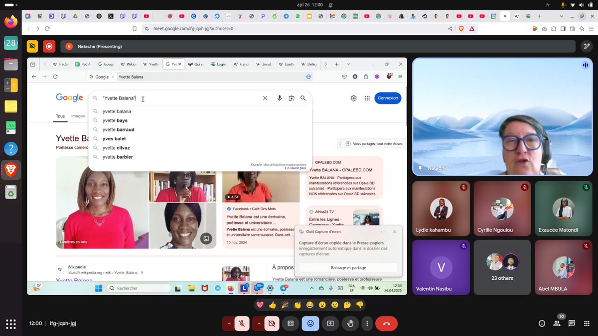 Vous étiez nombreux à participer à notre 2e session du mois de la contribution francophone en ligne et à la publication officielle des résultats et remise des prix du concours #100WikiDays 🥰

Ç'a été un très bon moment d'apprentissage et de partage d'expériences 🎉

Merci 🙏🥳