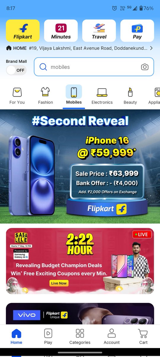 ManoharKammula's tweet photo. @Flipkart #crazyiphone16flipkartoffer https://t.co/YnvxbAfn5j