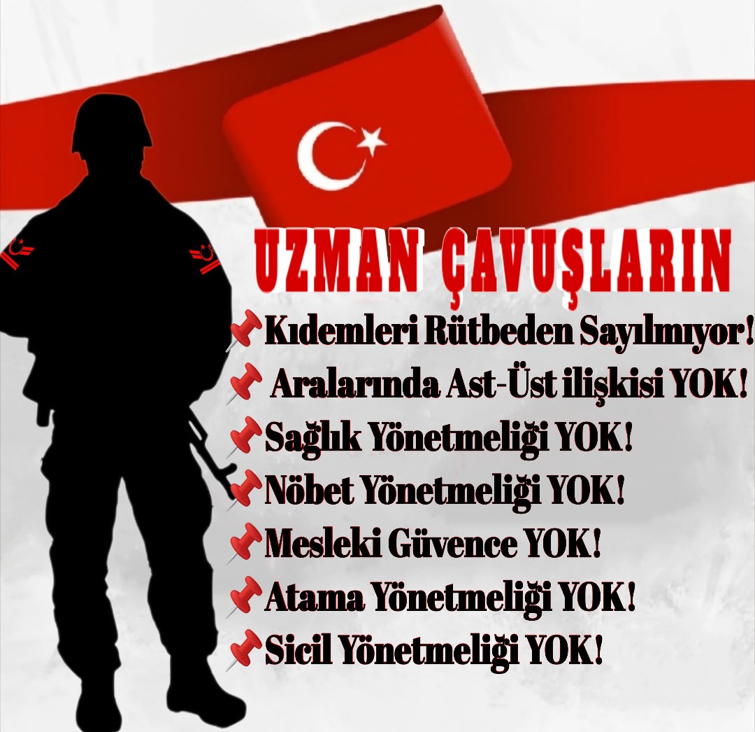 Yalaz033's tweet photo. UZMAN ÇAVUŞLARIN 39 YILDIR 
📌Kıdemleri Rütbeden Sayılmıyor
📌Sağlık Yönetmeliği Yok
📌Ast /Üst İlişkisi Yok 
📌Nöbet Yönetmeliği Yok
📌Mesleki Güvence Kadro Yok!
📌Atama Yönetmeliği Yok!
📌Sicil Yönetmeliği Yok!!
@alitilkici38
#UzmanÇavuş
#UzmanÇavuşaHak
#ŞehadetOtağıUzmanÇavuş https://t.co/oByhXk4VRw
