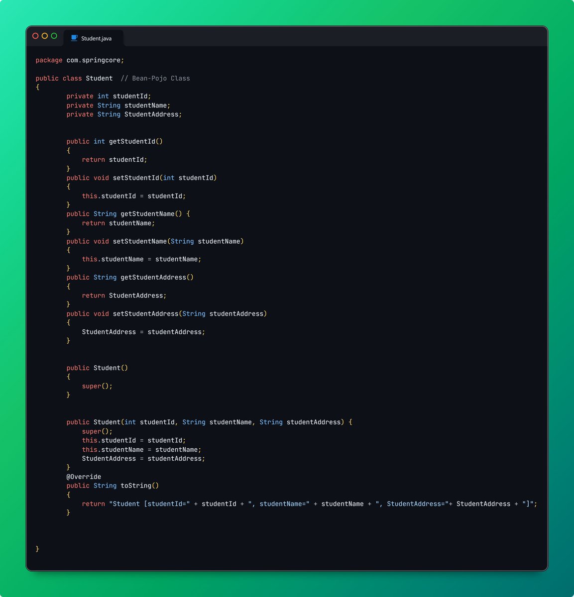 RoutBiswajit_'s tweet image. Spring Setter Injection Steps:

1️⃣ Create Maven project
2️⃣ Add spring-core, spring-context
3️⃣ Create POJO with setters
4️⃣ Create config.xml with &amp;lt;bean&amp;gt; + &amp;lt;property&amp;gt;
5️⃣ Load context in Main class
6️⃣ Get bean &amp;amp; use it!

#Spring #Java #SpringCore