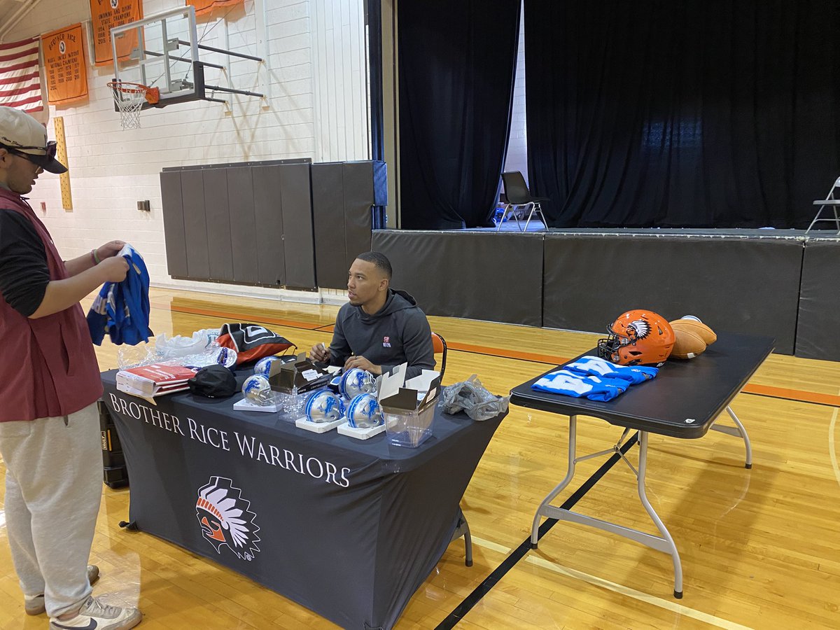 Jeff Calcaterra (@riceadcoachcal) on Twitter photo Brother Rice is hosting the Amon-Ra St. Brown football camp today. Great day to be a Warrior!! <a href="/BroRiceWarriors/">Brother Rice HS</a> Brother Rice is hosting the Amon-Ra St. Brown football camp today. Great day to be a Warrior!! <a href="/BroRiceWarriors/">Brother Rice HS</a>